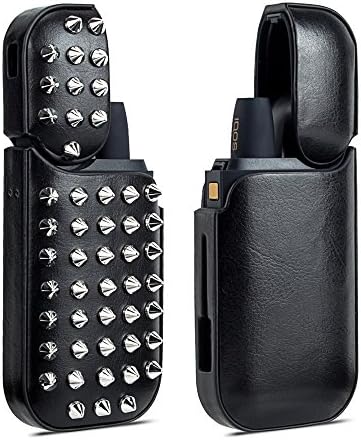 KAIDON Rivet Pattern PU leather PC Hard Materials Case Electronic Cigarette Case for IQOS 2.4 PLUS (Pattern 02)