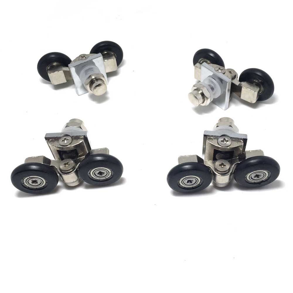 Set of 4 Double Shower Door Rollers 25mm