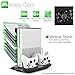 For Xbox One S Cooling Vertical Stand, Insten Dual Controller Battery Charging Station Stand and Game Holder with Cooling Fans and 4 USB Ports compatible with Microsoft Xbox One Sthumb 1