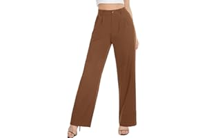 Tapata Women Wide Leg Pants High Waisted Dress Trousers Casual Elastic Pockets Business Work Slacks