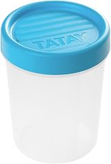 TATAY 0.4L Twist Screw-Top Plastic Food Container Blue 8.5x8.5x11.1 cm