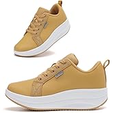 Oude Womens Walking Sneakers Comfy | Platform Shoes for Women Fashion | Stylish Standing All Day Rocker Bottom