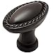 Cosmas® 4116ORB Oil Rubbed Bronze Rope / Scroll Cabinet Hardware Oval Oblong Knob