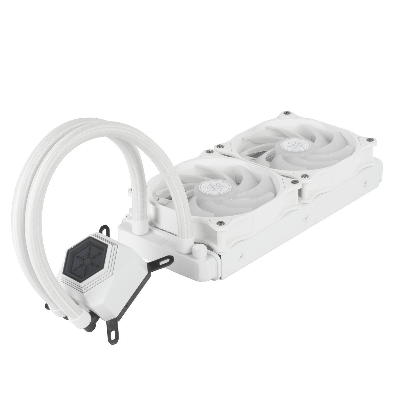 SilverStone Technology PF240W-ARGB, White, PermaFrost, AIO, 240mm, PWM, ARGB, Intel/AMD, SST-PF240W-ARGB