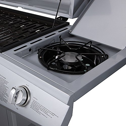 TAINO Gasgrill BBQ Grillwagen 6 Edelstahl-Brenner 1 Seitenkocher*