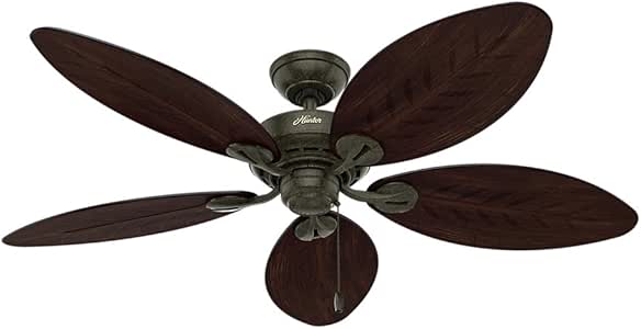 Hunter Fan 54098 Ventilador de Techo para Exterior Bayview, color Oro
