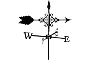 Outdoor Weather Vanes,Metal Art Weathervane for Garden Patio Yard Roof Mount,Creative Different Shapes Wind Direction Indicat