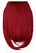 LAY Long Thick Straight 2 Clips Dark Red Clip On Front Fringe Neat Bangs Hair Extensions 30g Cospaly Hairpiece