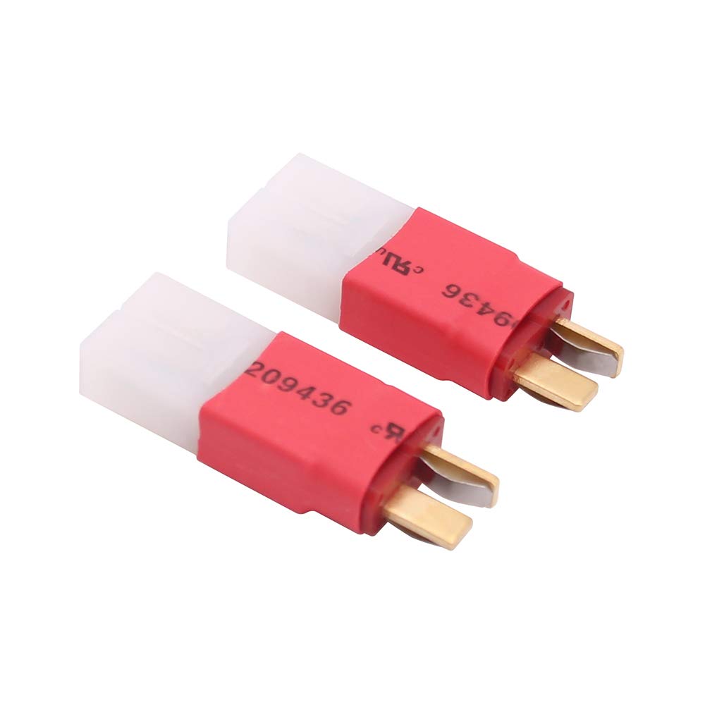 OliRC 2pcs Deans Style T-Plug Male to plug for Big Tamiya Female Adapter Connector(C129-2)