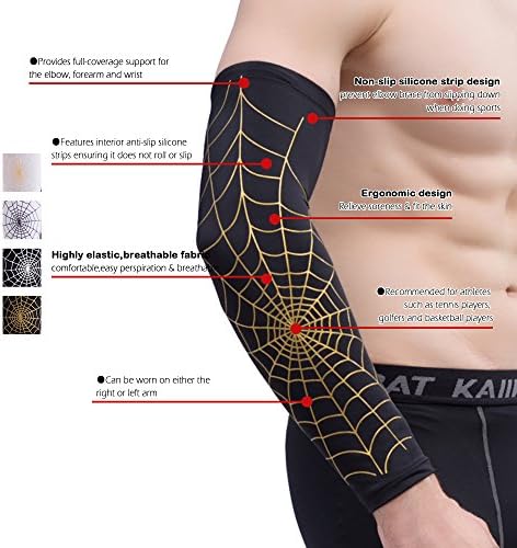 Miss Shanghai Compression Arm Sleeve Pair Pack For Arthritis, Lymphedema - UV Protection,Tattoo Cover for Men / Women