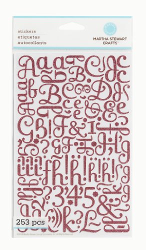 Martha Stewart Crafts Large Glitter Alphabet, Pink