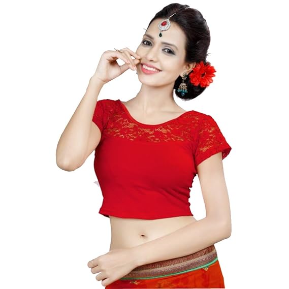 stretchable blouse 28 to 46 size cotton lycra For Women