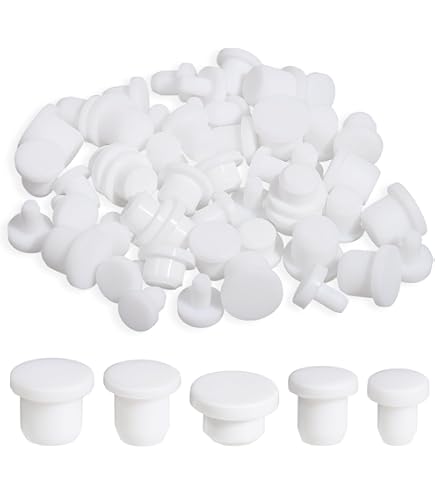 10 Pcs Silicone En Caoutchouc Snap-on Pild De 2,5 Mm à 14 Mm Blanking Ext End Caps Joint Bouchon Clair/blanc (Color : White, Size : 13.5mm