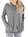 Dutebare Women Long Sleeve Round Neck Sweatshirt Loose Tunics Shirts Casual Blouses Tops With Pocket
