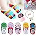 Yshare 5 Pairs Girls 6-24 Month Cartoon Baby Toddler Anti Slip Skid Low Cut Boat Socks + Gift Bangle With bags No Show Newborn Socks