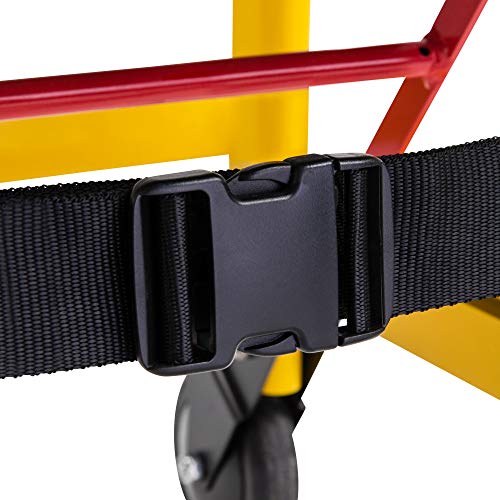 LINE2design EMS Stair Chair 70015-Y Medical Emergency Patient Transfer - 2-Wheel Deluxe Evacuation Chair - Ambulance Transport Folding Stair Chair Lift - Load Capacity: 400 lb. Yellow
