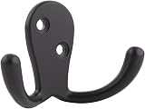 Amazon Basics Curved Robe Hook 5 Pack Matt Black 1 in Fixture Width view 4