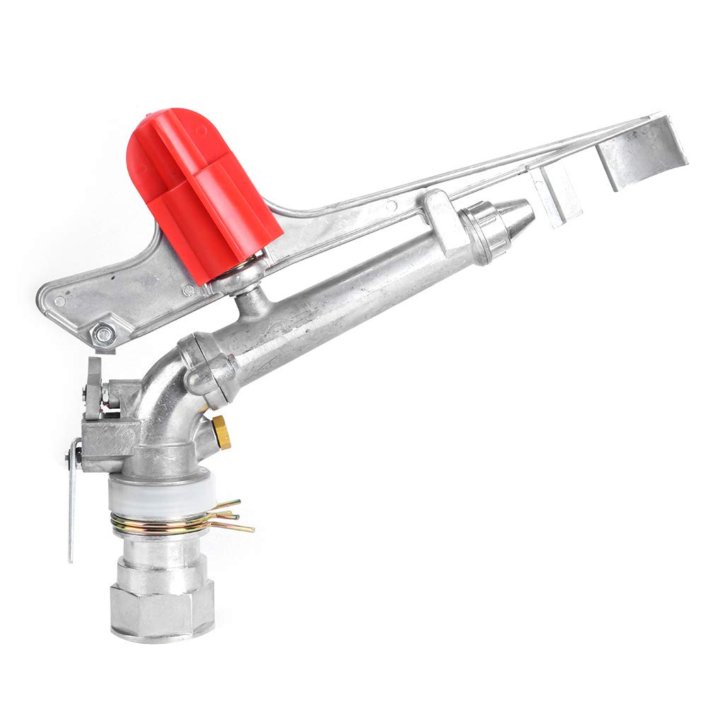 Photo 1 of 1.5in 360° Agriculture Farm Irrigation Sprinklers, Adjustable Impact Gun Sprinkler with Nozzle Set Large Area Irrigation Watering Spray Gun, Female Thread Rocking Arm Rotation Accessories