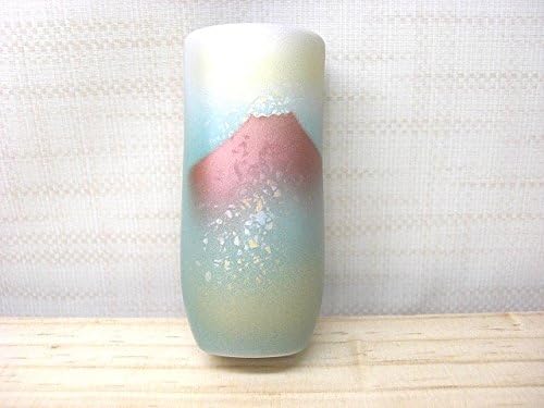 KutaniYaki Wall hanging Vase Red Mt.Fuji TK-208 (Japan Import)