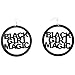 Black Girl Magic Earrings / Natural Hair / African American Woman Earring / Wood Jewelry (Black)