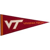 Virginia T Mini Pennant - Size: 4" x 9" - Officially Licensed - 1 Pennant Per Pack