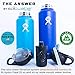 The Outdoor Answer | Hydro Flask Compatible Water Filter System | Filter Straw Lid Combo | American Made Nano Filter Removes 99.9999% of Fresh Water Contaminants (32 & 40 OZ)