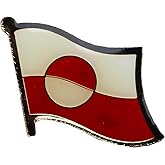 AES Greenland Country Flag Bike Hat Cap Lapel Pin