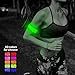 Higo Water Resistant Heat Sealed LED Light up Slap Armband Hand Wrap Glow Sports Wristband with Reflecive Printing, Perfect Gift for Kids Safety, Quality Guarantee (Green--Design Ⅲ)
