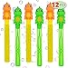 JOYIN 12 Pack 11’’ Bubble Wands Dinosaur with Rattles for Kids, Summer Bubble Dinosaur Party Favors Supplies, Outdoors Activity, Birthday, Easter, Bubble Blower Toy