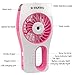 D-FantiX Handheld Fan Battery Operated Portable Water Misting Fan Personal Mister Fan with Cooling Mist Humidifier and Fan USB Powered for Beauty, Home, Office and Travel (Pink)
