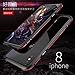 DAYJOY for iPhone X/XS, Dual Color Premium Aluminum Metal Shockproof Bumper Frame Case for Apple iPhone X/XS(Black RED)