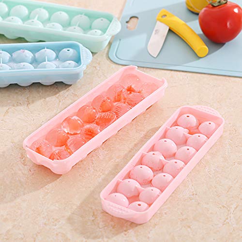 3 Pack Ice Cube Trays with Removable Lids, BPA Free Ice Cube Molds for Whiskey, Easy-Release Stackable 14 Ice Cubes, Vodka Popsicles, Beverages - Thumbnail 4