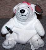 Coca Cola Polar Bear In Pink Bow Bean Bag #0110