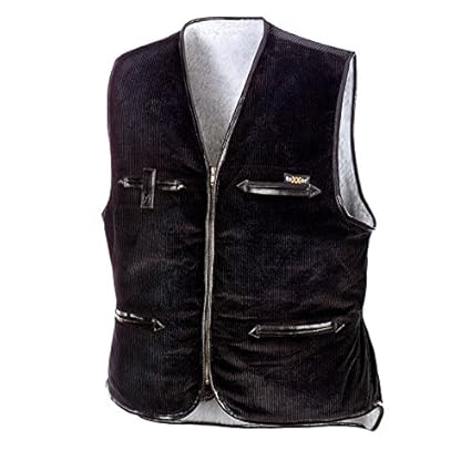 teXXor Arbeitsweste Vega, gefütterte Breitcordweste XL, schwarz, 4200