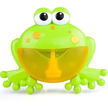 Baby Bath Bubble Machine, Baby Shower Big Frog Automatic Bubble Maker Blower Toys with Music Kids Gifts Toy