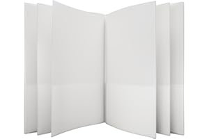 NICKY'S FOLDERS Nicky's® Multi Pocket Organizer, 10 or 14 Page Folder, Water Proof, Patented Tear-Resistant, Flexible Plastic, Proudly Made in USA, Binder Substitute. (10-in1 White)