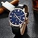 KASHIDUN Men's Watches Luxury Sports Casual Quartz Wristwatches Waterproof Chronograph Calendar Date Stainless Steel Band Black Color