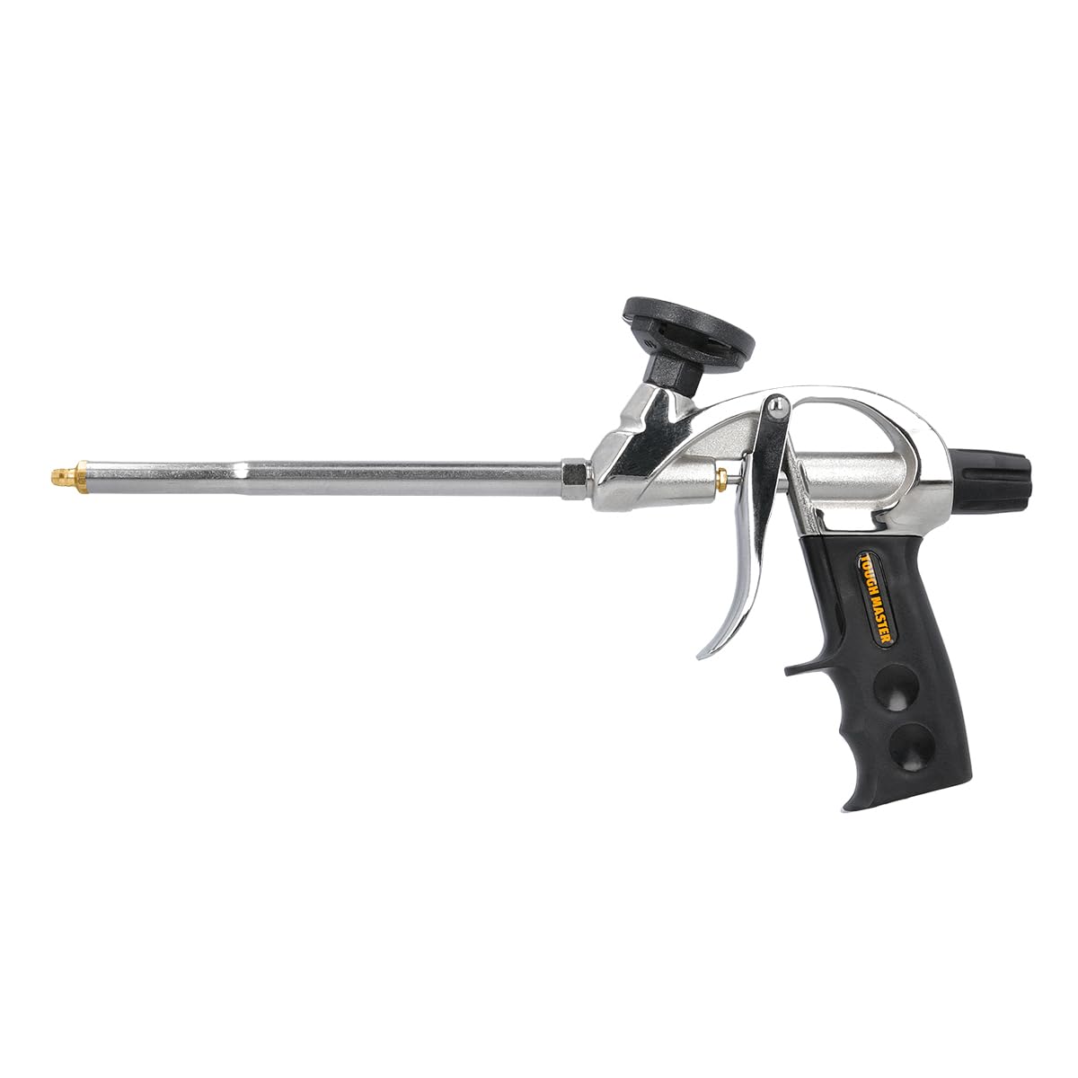 PU Foam Gun Professional Foaming Gun, Stainless Steel Tube, Foam Flow Regulator, Convenient Trigger, Comes with 2X Nozzles, 2X Extension Tubes 1x Foam Applicator Gun TOUGH MASTER (1)