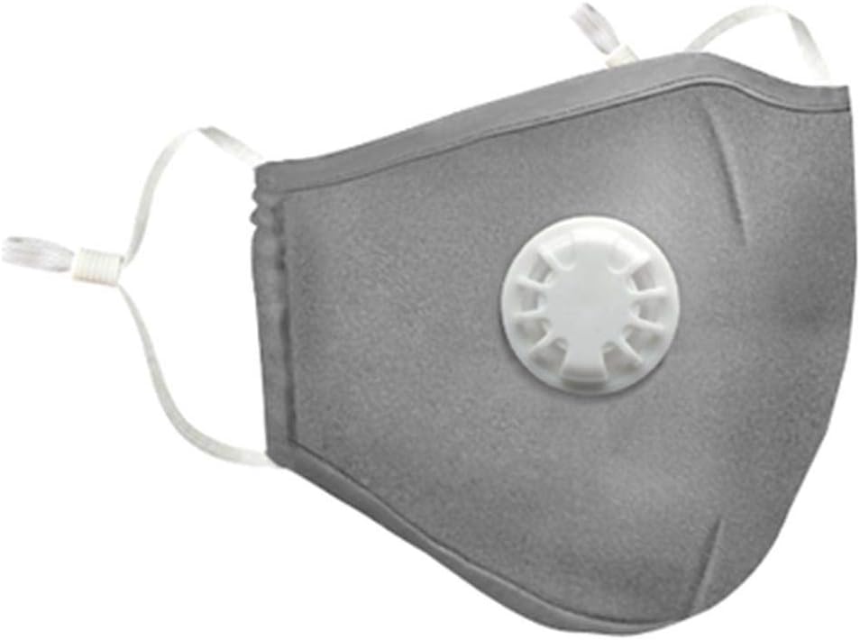 Whatyiu Reusable Dustproof Mask,Dust Mask PM2.5 Windproof Foggy Haze Pollution Respirator with Valve Replaceable Filters