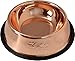 Petrageous Stainless Steel Dog Bowl – Bronze Copper Cat Food Dish Won't Rust Or Corrode - Dishwasher Safe Dog Food Dish – Non Slip Base Prevents from Sliding Around The Floor