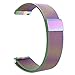Lamshaw Magnetic Milanese Loop Stainless Steel Magnet Closure Lock Band for Fossil Q Wander Smartwatch Strap (Milanese_Color)