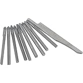 Luo ke 10 Pcs Tungsten Steel Carving Graver Knife, Jewelry Engraver Tools Engraving Cutting Bits for Pneumatic Impact Engraving Machine Jewelry Tool