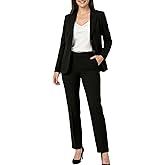 Marycrafts Women's 2 Buttons Business Blazer Pant Suit Set for Work