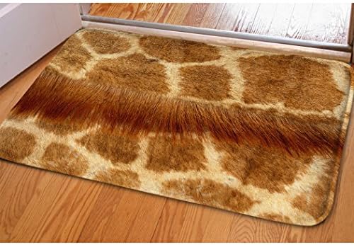 Personalized Cool Giraffe Print Doormat Indoor Bedroom Bathroom Non-Skid Yellow Soft Entry Rug for Kitchen Dorm Rectangle Carpet Winter Porch Hallway Balcony Sliding Door Entrance Mat