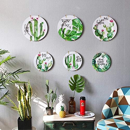 AhlsenL 10 Pack Stainless Steel Plate Hangers for Walls Compatible Decorative Plates Hooks Dish Diaplay Holder 8 Inch with 10 PCS Wall Hooks