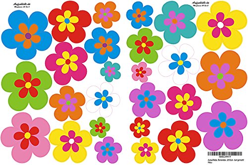 Mini Hippie Flower Sticker Mini 08 Set 5 26 Flowers