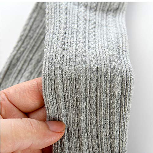 NovForth 3 Pack Girl's Boys Footless Legging Tight Baby Toddler Flared Lace Trim Bootcut Footless Knitted Stockings Pant Sock for Girls (Grey,White,Black,Toddler(12-24 Months)) - Thumbnail 6