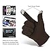 Vbiger Winter Gloves Texting Mittens Warm Cold Weather Gloves For Men(Brown)