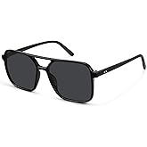 Fozono Square Aviator Sunglasses for Women Men Retro Trendy UV Protection Shades