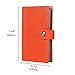 Business Card Holder Book PU Leather 300 Name Cards Organizer, Orange